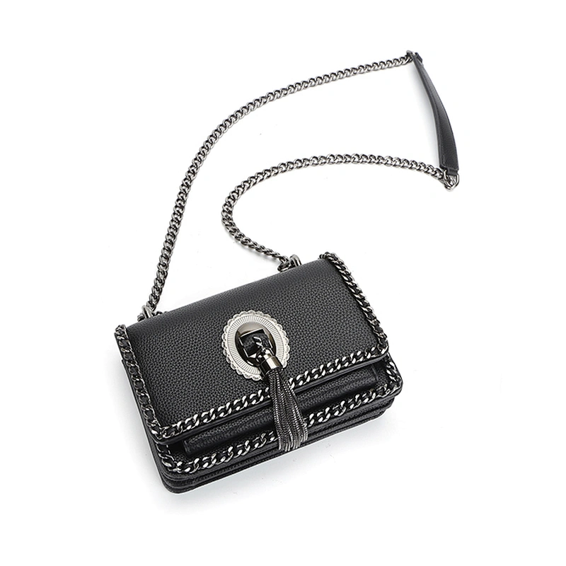 8478-new coming 2018 trendy elegant stylish PU leather long chain purse for women