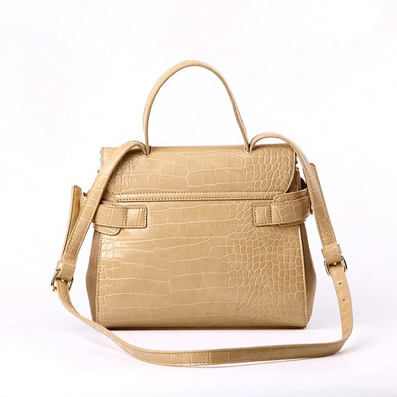 5865 - Bolso de mano wholesale PU crocodile skin leather collocation lady messenger factory price hand bags