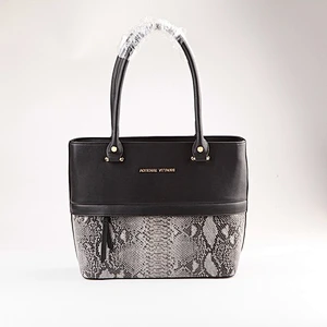 6254 2017 new arrival fashion lady tote bag elegant design high quality python PU handbag