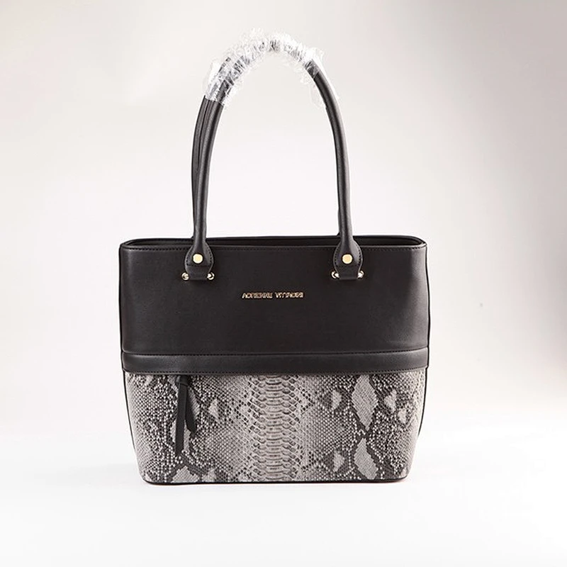 6254 2017 new arrival fashion lady tote bag elegant design high quality python PU handbag