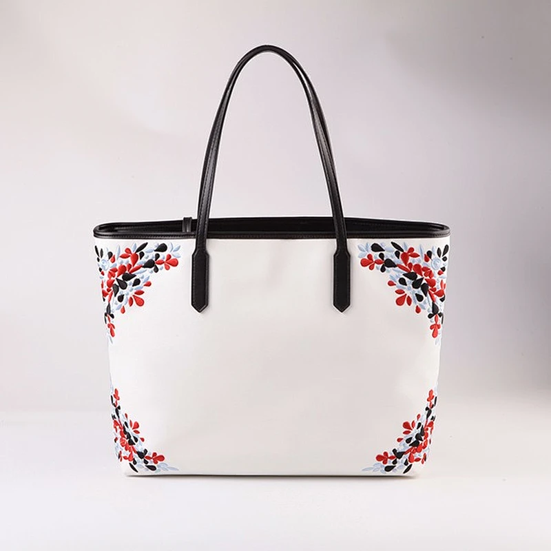 4125- PAPARAZZI Guangzhou Handbag Manufacturer digital embroidery mother bag tote shopping bag With Outside Wallet