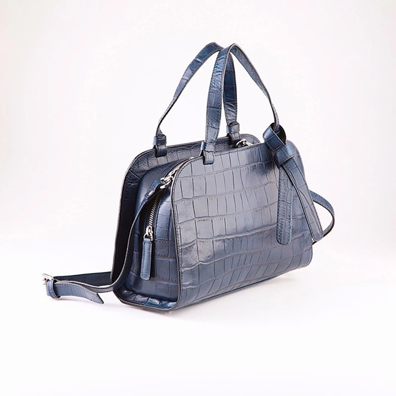 5601 New arrival OEM manufacturer leather crocodile tote handbags for ladies with shoulder strap
