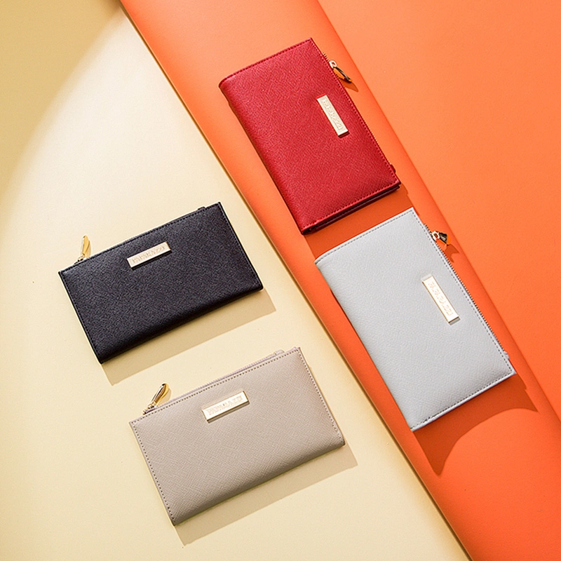 #9117 Myanmar own factory carteras newly fashion custom minimalist smart ladies purse faux leather women wallet with money clip