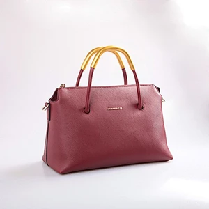 5043- Wholesale factory customize fancy handbag elegant women's shoulder bag in burgundy