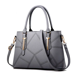 ZB153# Myanmar own 800 workers big factory TAX FREE fashion patchwork design lady bag handbag faux woman pu leather tote bag