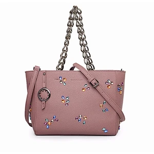 5389 -Unique Designer Handbag Factory Colorful Jewels Decoration Tote Bag for Women