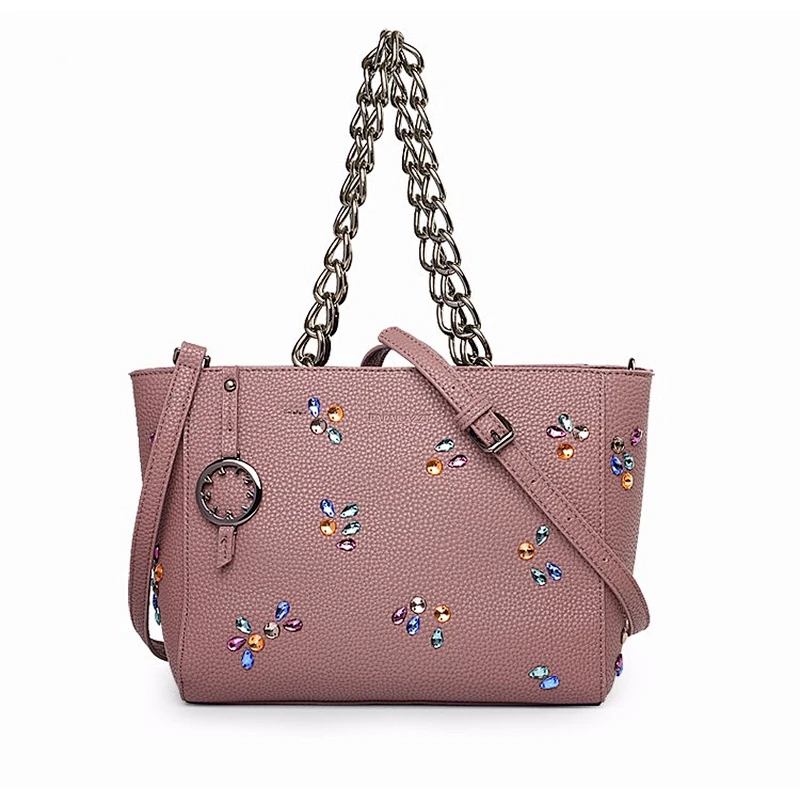 5389 -Unique Designer Handbag Factory Colorful Jewels Decoration Tote Bag for Women