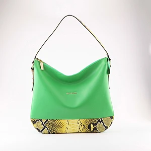 5129-2016 New arrival wholesale lady exotic python snake pu leather best price factory fashion handbag hobo bag