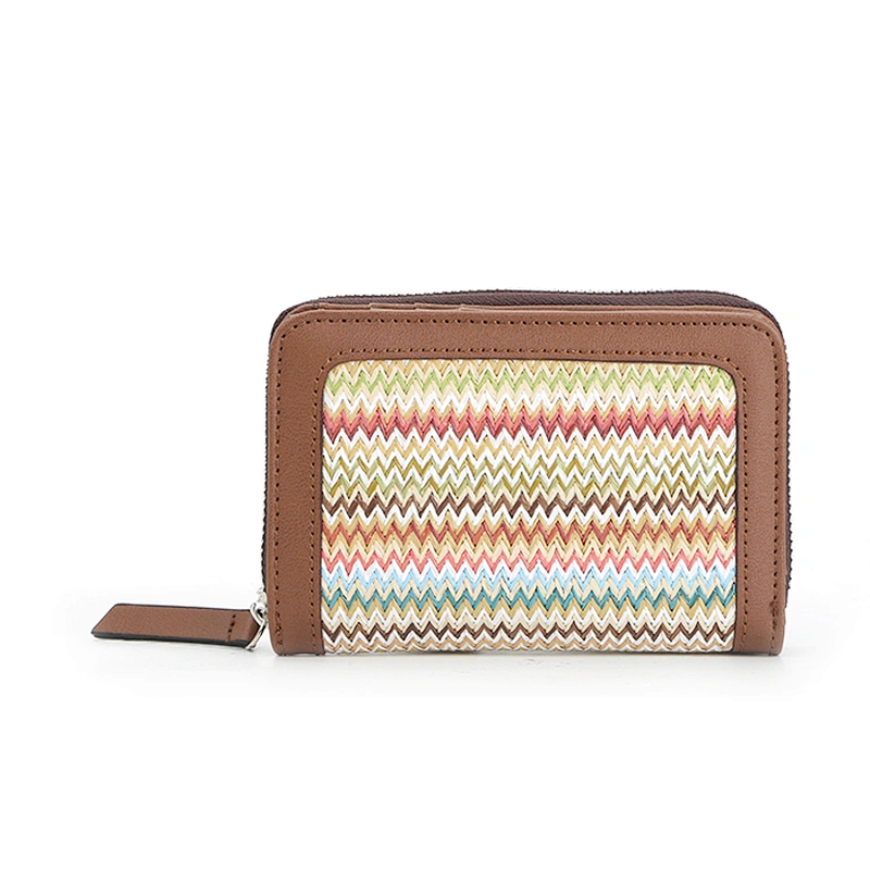 #9285 2019 Tax free factory hot sale fashion minimalist smart design custom linen ladies purse latest PU leather wallet women