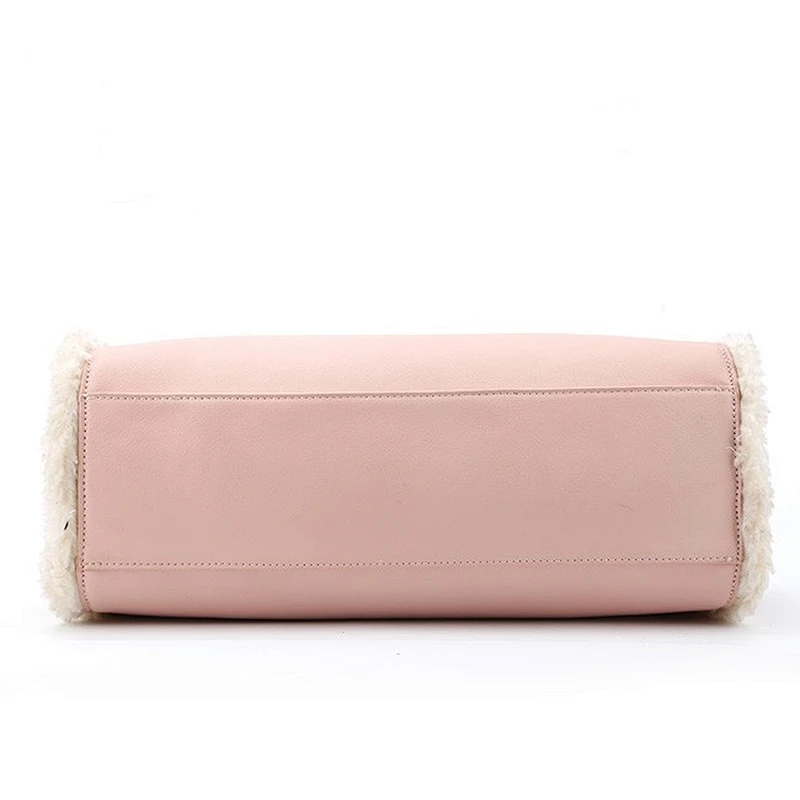 6562-2017 AW newest style fashion PAPARAZZI fur pink satchel bags