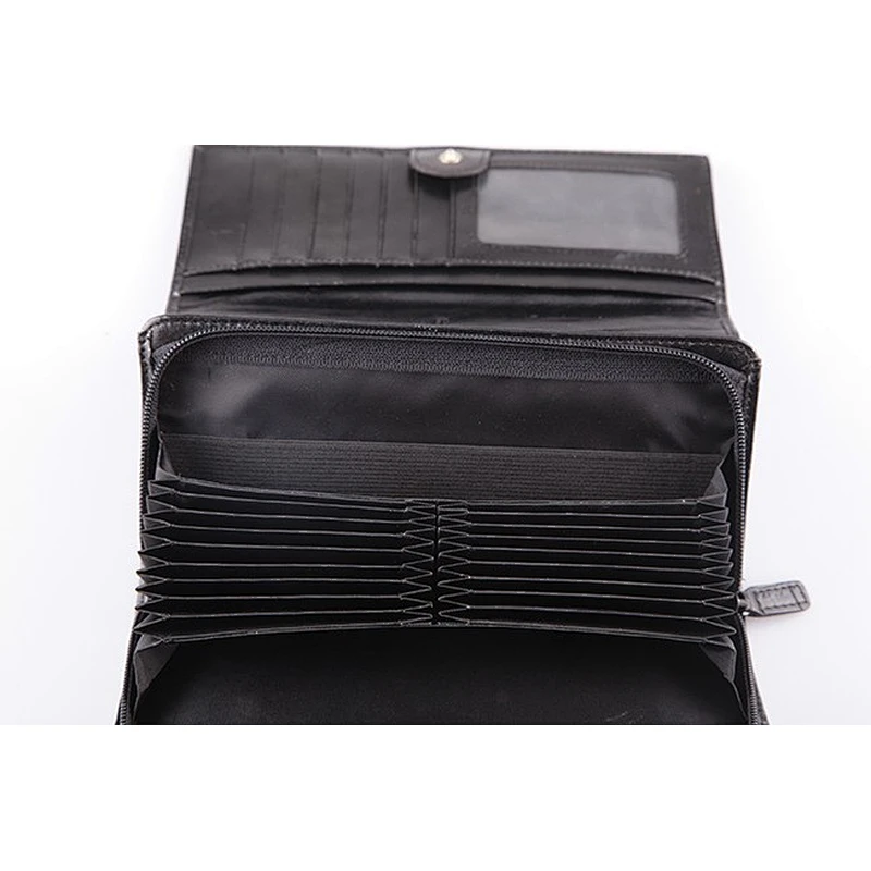 5290 - Classic Trendy Bi-fold Crocodile Brand Card Holder OEM Fashion Wallet In Black For Wholesale