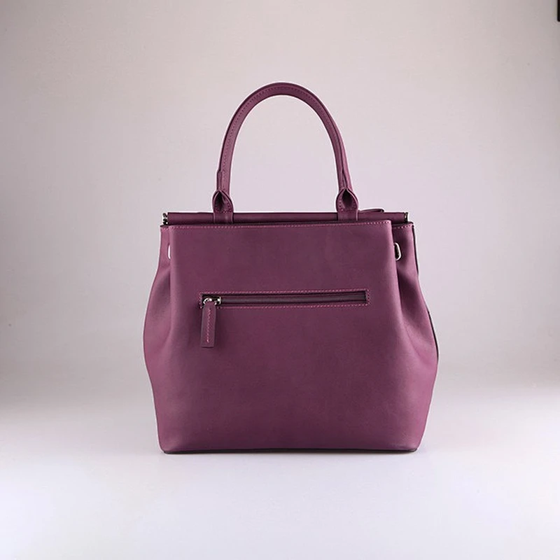 5022- New designer  tubular handle suede leather drawstring bag waterproof
