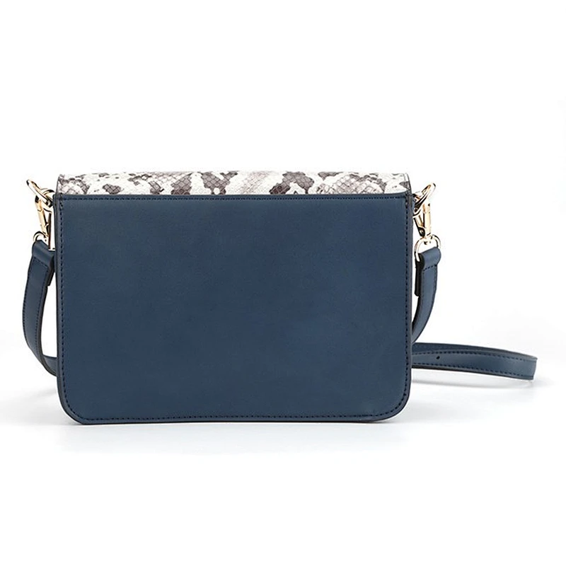 6538- Hot sale trendy exotic skin handbag ladies crossbody bag high quality snake PU shoulder bag