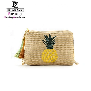 8992# 2020 Spring and summer Tax free factorywholesale latest fashion design custom embroidered Linen crossbody sling bag women