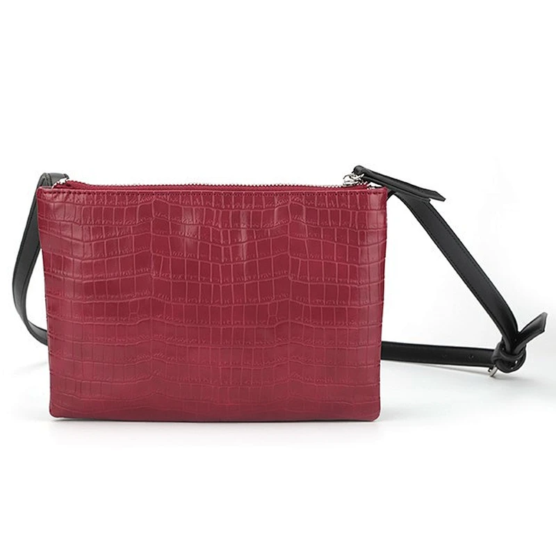 6527-Newest design contract color style genuine crocodile skin bag leather shoulder handbag women