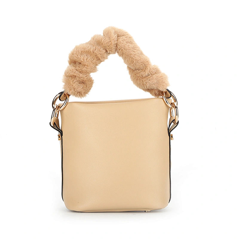 8475 New model fancy small PU material faux fur handbag hot crossbody sling bag