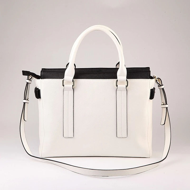 Paparazzi 24 years oem handbag factory 2016 NO. 5176 PU leather briefcase contrast color shoulder office laptop bag