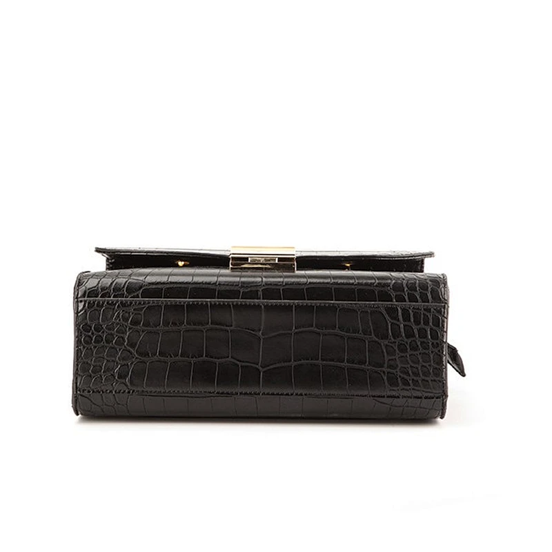 #6524 High Quality Crocodile Pattern PU leather new model short handle handbag new model satchel bag