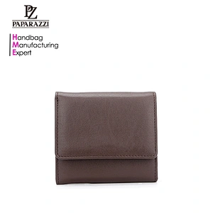 5266-Coffee color Euro style lambskin men's coin wallets