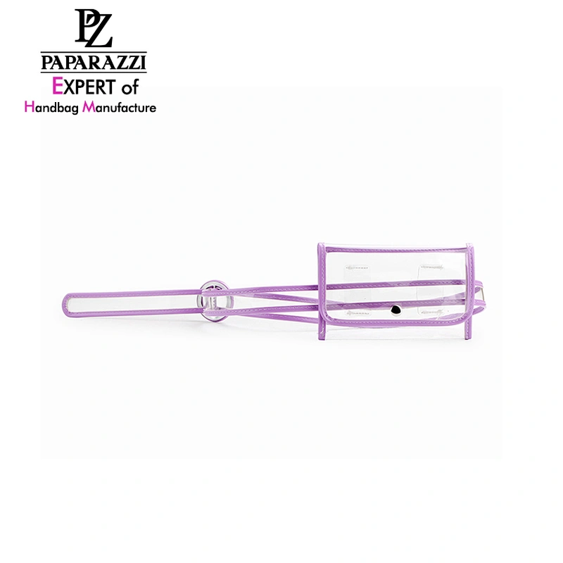 #8998 Myanmar free tariff 2019 Newly developed small women transparent pvc waist bag