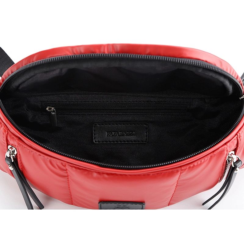 #10690 2020 Tariff Free Myanmar factory made latest fashion custom lady designer tactical faux leather waist bag women