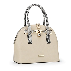 6237-High quality PAPARAZZI vegan snake PU leather material women's fashion fancy satchel bag