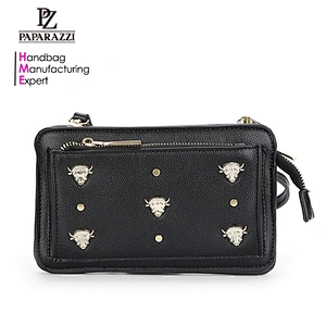 8547 Wholesale fancy design lady leather clutch wallet bag