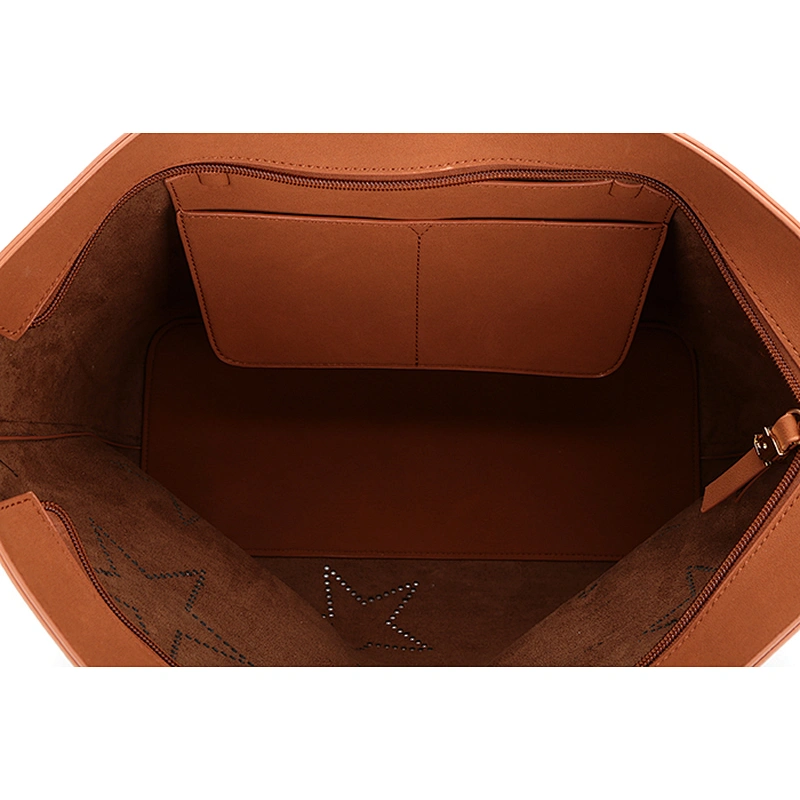 7879 Guangzhou leading handbag factory simple star designer tote hand bag for women