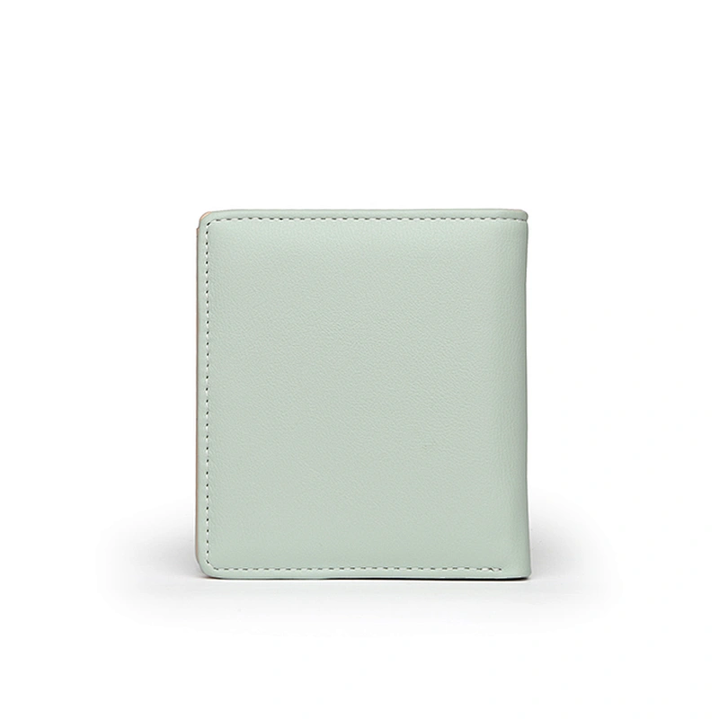 7109-BSCI audit factory green color cheap price promotion small wallets