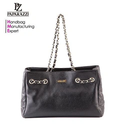 5152-Newest hot selling chain shoulder embroidery pebble grain leather women handbags 2018