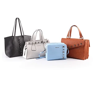 #5065 Tariff Free Myanmar made new arrival fashion hardware decorate large black ladies hand bags PU leather bags women handbag