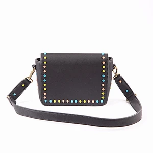 5726 Colorful Studs PU Leather Handbags Manufacture Fashion Messenger Bags At Wholesale Price