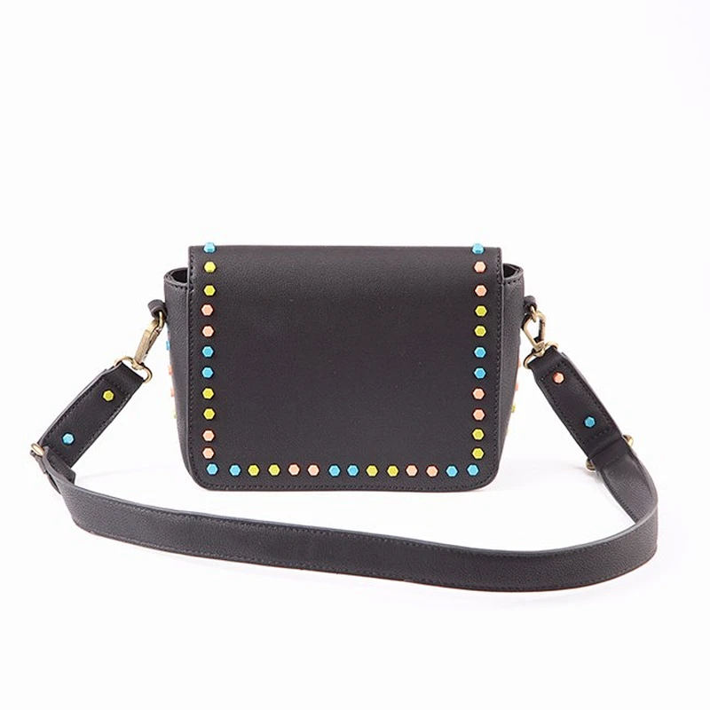 5726 Colorful Studs PU Leather Handbags Manufacture Fashion Messenger Bags At Wholesale Price