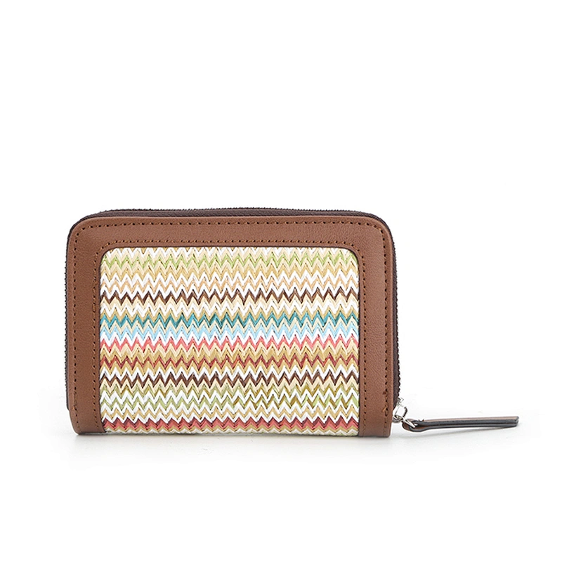 #9285 2019 Tax free factory hot sale fashion minimalist smart design custom linen ladies purse latest PU leather wallet women