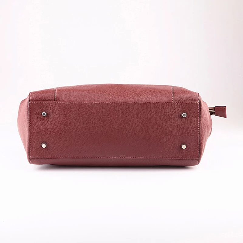 5605 2018 OEM red color Factory PU Characteristic Fashion Handbag for Ladies