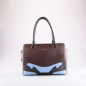 4647 2016 Fashion western ladies hand designer PU pattern multi color leather handbag made in China