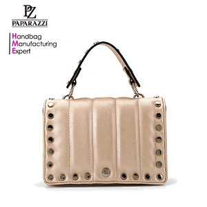 7872-Fashion design soft PU decorative studs wholesale handbags