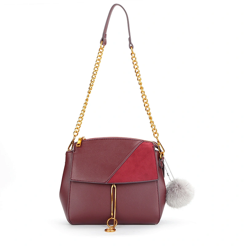 8663 Paparazzi Handbag Manufacturer Since 1992 2018 New Arrival Pom Pom Women PU Leather Shoulder Bag