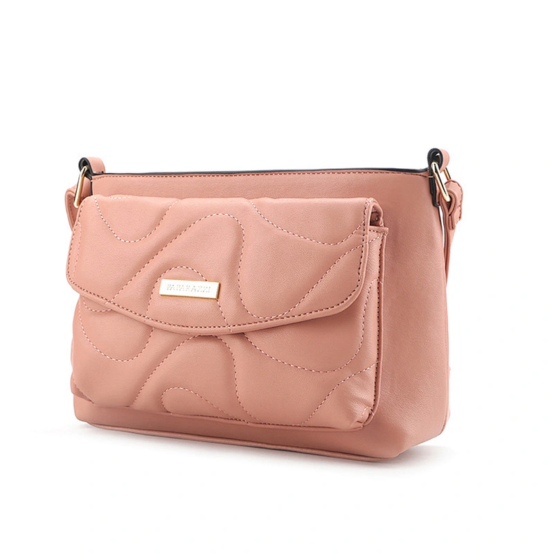 #10675 2020SS Myanmar made free tariff wholesale quilted waterproof cross body bag pink pu ladies handbag woman
