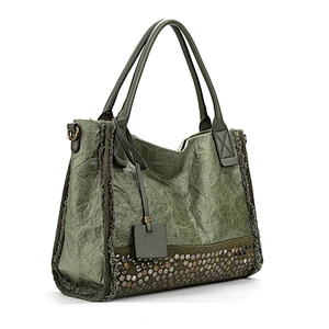 7909-Latest style high quality kraft material fashion ladies shoulder bag newest handbags for ladies