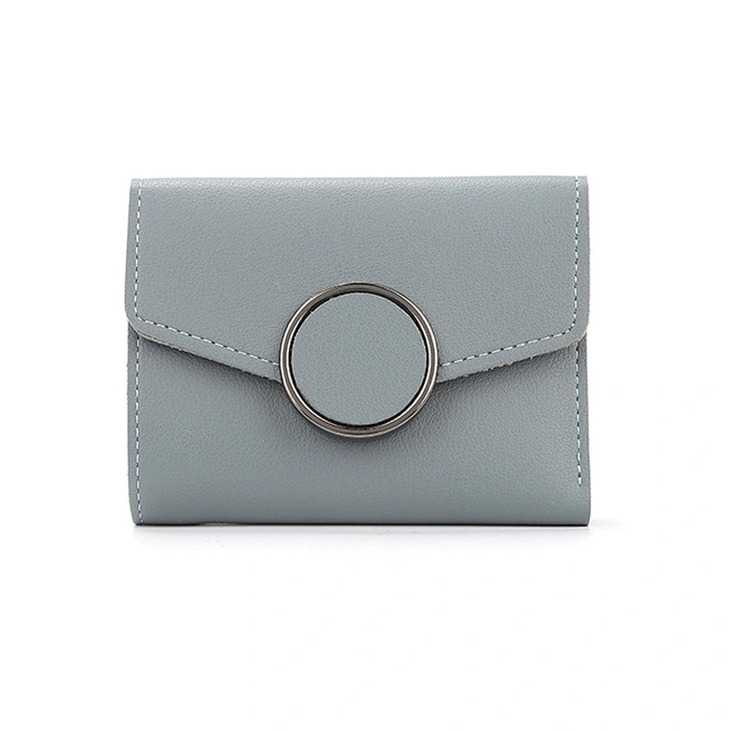 #7101 Factory wholesale women's fashion wallet trifold large capacity PU leather purse