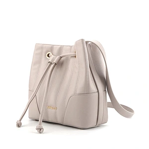 #10370 Myanmar own factory hot selling latest fashion designer custom drawstring bucket handbag PU leather ladies hand bags