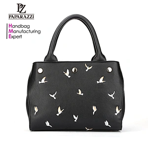 6534- Guangzhou Paparazzi Handbag Elegant Ladies Shoulder Bags Designer Embroidery Nylon Hand Bags