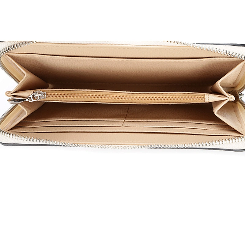7024 High Quality Low End Price Fashion Wallet Wholesale Women Faux Leather Zip Around Wallets