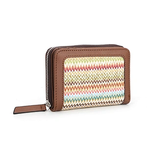 #9285 2019 Tax free factory hot sale fashion minimalist smart design custom linen ladies purse latest PU leather wallet women