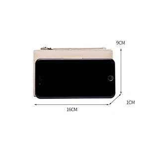 #9117 Myanmar own factory carteras newly fashion custom minimalist smart ladies purse faux leather women wallet with money clip