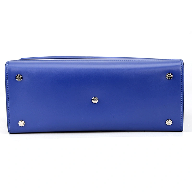 7214 P&S southeast Asia TAX FREE Factory knot decorative flap closure 2018 blue color fashion elegance lady handbag