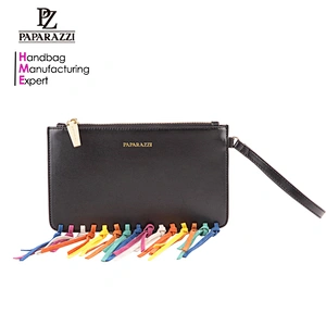 5125 2018 Rainbow designer tassel wrist clutch bag