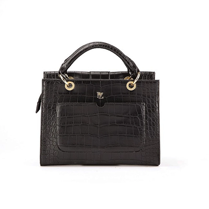 #6524 High Quality Crocodile Pattern PU leather new model short handle handbag new model satchel bag