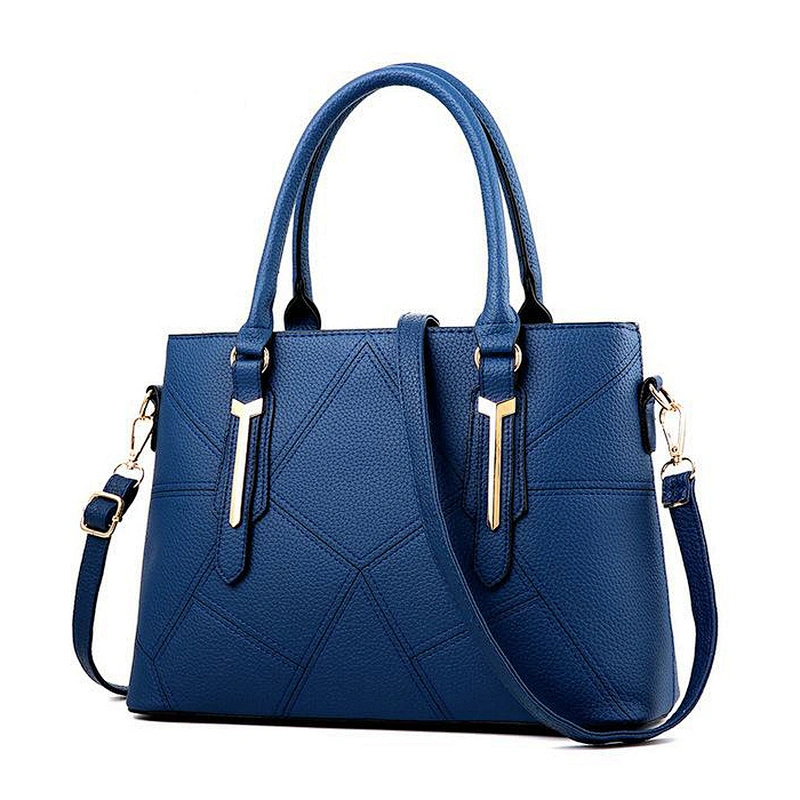 ZB153# Myanmar own 800 workers big factory TAX FREE fashion patchwork design lady bag handbag faux woman pu leather tote bag